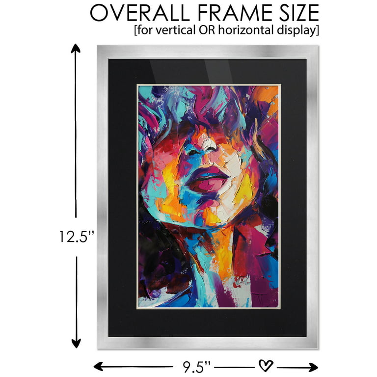 Matted Picture Frame, with 6x9 Opening and 1 Border