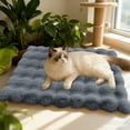 thumbnail image 4 of SPOORYYO Self Warming Pet Bed Pad Thermal Heating Mat For Cats Dogs Plush Comfortable Non Slip Durable Easy To Clean With Thick Pillow For Indoor And Feral Pets, 4 of 6