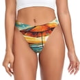 thumbnail image 1 of Fotbe Beach Umbrella Sunset Tanga Sin Costuras para Mujer con Estampado – Panties Invisibles, Transpirables y Cómodos para Uso Diario-4X-Large, 1 of 6