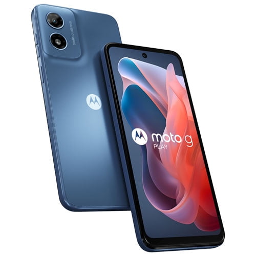 Motorola Moto g Play (2024) (XT2413-2) Téléphone Intelligent Débloqué 64 Go Bleu - Certifié Remis à Neuf