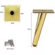thumbnail image 2 of Patas de mesa oblicuas de 4 piezas Patas de gabinete de metal Patas de muebles cónicas de 15 cm de altura Base silenciosa antideslizante para sofás y otros muebles dorados, 2 of 5