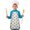Pug and Crowns, variant on Dog Paw Print Rainbow Chevron Pattern Teens Aprons, Adjustable Neck Strap, Toddler & Teens Aprons for Cooking & Baking, 19x23.6 Inches