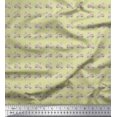 thumbnail image 1 of Soimoi Beige polyester Crepe Fabric Stripe & Scooter Transport Printed Fabric 1 Yard 42 Inch Wide, 1 of 4
