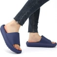 thumbnail image 5 of Litfun Cloud Slide Sandals for Women Men Summer Shower Shoes Soft Pillow Slippers Arch Support Beach Slides, Dark Blue, 5 of 8