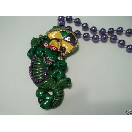 Alligator Party Favors - Alligator Umbrella Gator Second line Dance Mardi Gras Bead Necklace