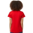 thumbnail image 4 of Tultex Short Sleeve Women's Fine Jersey T-Shirt, Classic Fit Crewneck Tee, Red, L, 4 of 5