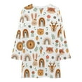 Fall Dresses for Women 2024, Cute Rainbow Animal Womens Fall Patchwork