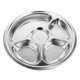 thumbnail image 5 of 1 plato de cena de acero inoxidable con divisiones para servir comida en casa., 5 of 8