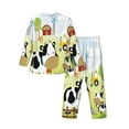 thumbnail image 2 of Kll Farmfield With Cute Animals Sleepwear Mens Flannel Pajamas,Long Cotton Pj Set, 2 of 9