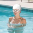 thumbnail image 3 of Swimming Goggles with Swim Cap, Anti-Fog No Leak Adjustable Soft Nose Bridge Swim Goggles for Pool & Water Activities(White,18x4cm)(White,18x4cm), 3 of 3