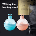 thumbnail image 4 of Easy-Release Ice Cube Maker, Reusable Ice Spheres Mold for DIY Home Bar Party - blue + pink, 4 of 5