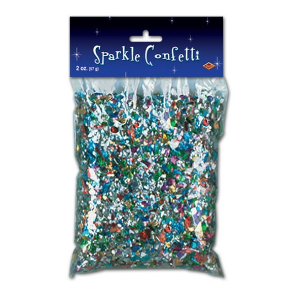 Beistle Club Pack of 50 Multicolor Sparkle Confetti Bags 2 oz.