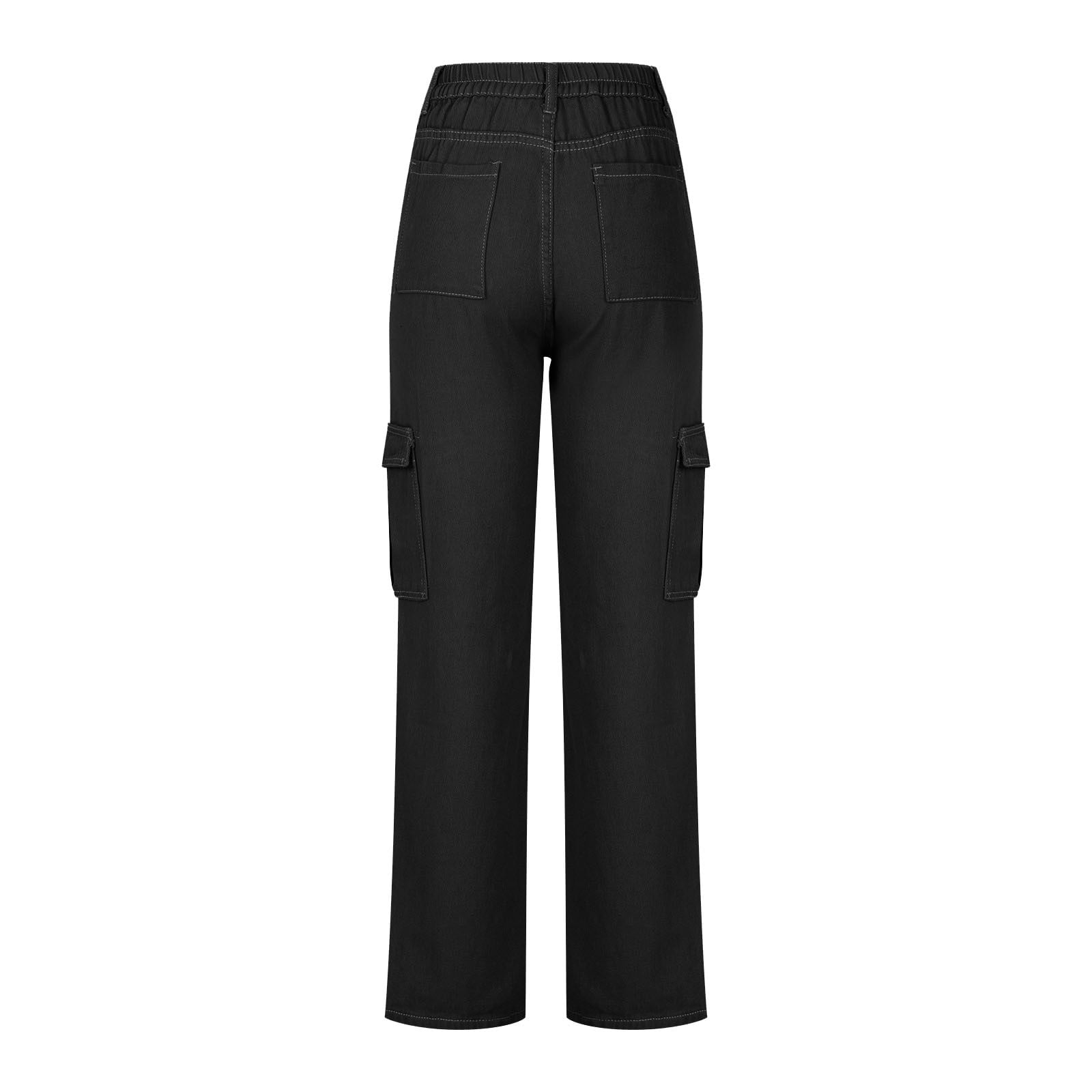 【Anyone more】Yuma Banding Cargo Wide Pants Women High Waisted Cargo Pants Fashion Teen Girls Y2K Wide