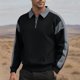 thumbnail image 1 of pstuiky camisa de manga larga para hombre, Sudadera con solapa y manga larga de color liso para hombre camisetas de hombre xl, 1 of 5