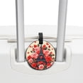 thumbnail image 3 of Eiffel Tower Valentine's Day Set of 2pcs PU Leather Round Suitcase Tags with Privacy Cover and Name ID Tag - Ideal for Travel Luggage, Handbags, Backpacks, School Bags, 3 of 6