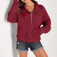 thumbnail image 5 of Yokua Women's Half-Zip Cropped Hoodie, 5 of 8