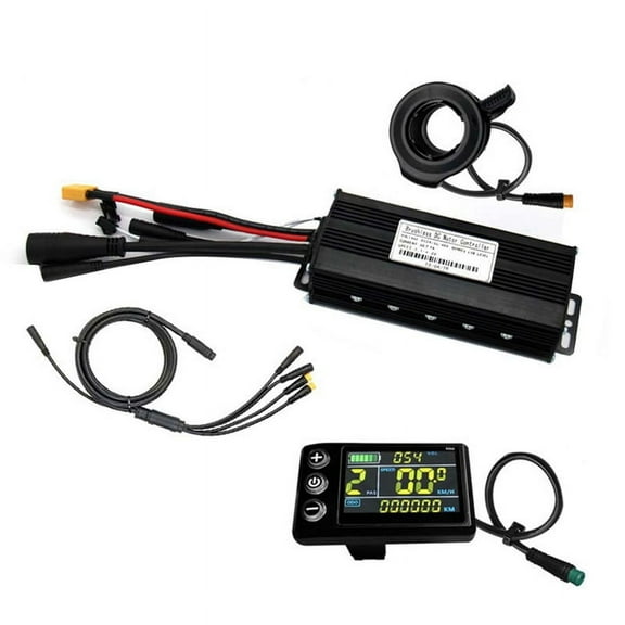Three Mode Ebike Controller 24V/36V/48V with S866 LCD Color Display Waterproof Connector 1000W Motor Conversion Parts,A
