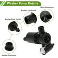 thumbnail image 5 of Unique Bargains Windshield Washer Pump w/Grommet for Land Rover Freelander 2 2006-2014 Front Washer Fluid Pump Windshield Wiper pump No.LR002301 Black,White 1 Set, 5 of 7