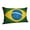 14"x20", variant on Brazilian Flag Throw Pillow Cushion Cover Decorative Rectangle Pillow Case 16"x24"
