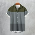 thumbnail image 1 of Qertyioot Chemise Imprimée Géométrique à Manches Courtes et Col Rond pour Hommes, Ultra Douce en Bambou, 1 of 4