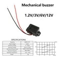 thumbnail image 4 of 1pc New 33.5*15mm 85dB Constant Tone Electronic Buzzer Alarm Sound Beeper Mechanical buzzer 12V, 4 of 8