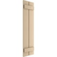 thumbnail image 4 of Ekena Millwork 11 1/2"W x 46"H Rustic Two Board Spaced Board-n-Batten Smooth Faux Wood Shutters (Per Pair), Primed Tan, 4 of 12