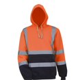 thumbnail image 1 of Hoodies for Men Clearance Plush Sports Top Hooded Reflective Lace Up Patchwork Sweater, 1 of 6