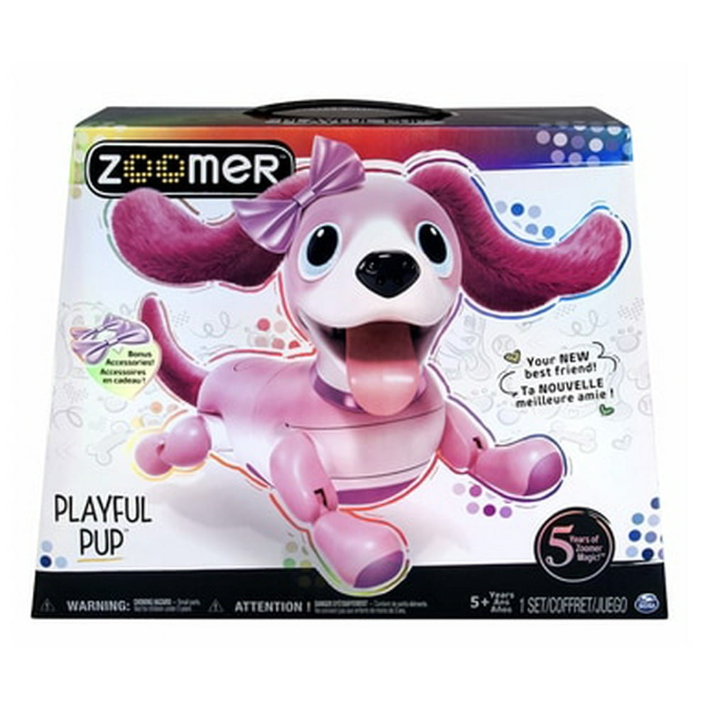 Zoomer Playful Pup Interactive Pink Robotic Dog