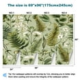 thumbnail image 3 of Peel and Stick Wallpaper Waterproof white flowers fern leaves Botanical Wall Mural Decor Self Adhesive and Removable 69in x 98in, 3 of 8