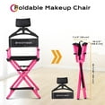 thumbnail image 2 of Byootique Chaise de Réalisateur Haute 28 Pouces Pliable Repose-Tête Maquillage Salon, 2 of 10
