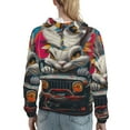 thumbnail image 7 of Kdxio Vibrant Bunny Ride Print Womens Oversized Hoodies Sweatshirts Hooded Pullover Tops Sweaters Casual-X-Large, 7 of 7