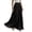 Black, variant on Long Skirts for Women Retro Polka Dot Flounce Pleated Midi Skirt with Elastic Waist for Beach Vacation,Black XL