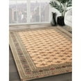 thumbnail image 2 of Ahgly Company Indoor Rectangle Traditional Gold Brown Persian Area Rugs, Swatch Sample, 2 of 6
