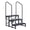 Black-3 steps, variant on 3 Steps RV Steps with 2 Handrail, Heavy-Duty Hot Tub Steps, RV Trailer Steps with Non-Slip Mats, Portable Ladder Stairs for RV, Pool, Camper, Trailer, Mobile Home, Porch