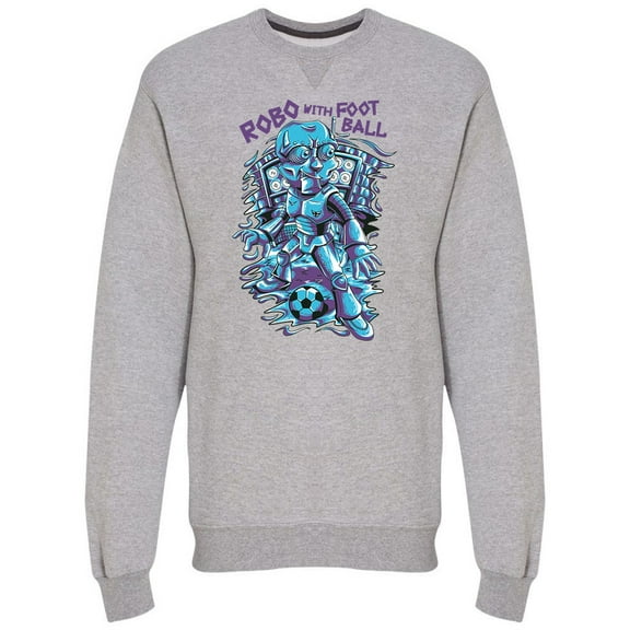 Robo Football Graphic Sweatshirt Men -Image by Shutterstock, Male x-Large