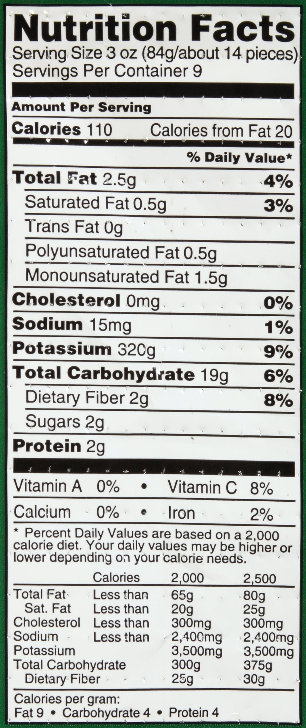 healthy french fries nutrition facts