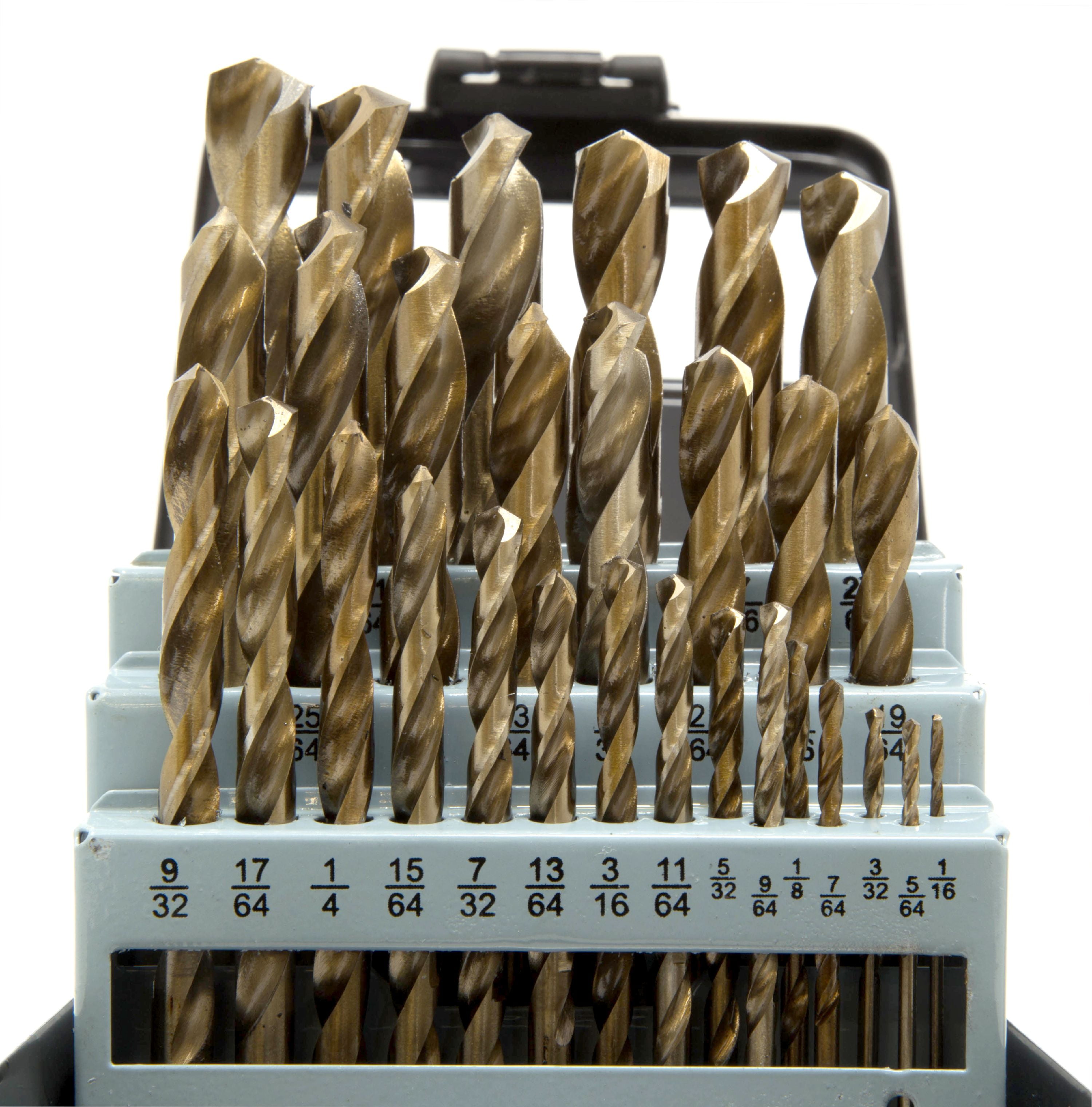 WEN 29-Piece Gold Oxide HSS Drill Bit Set with Carrying Case