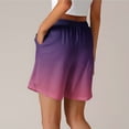 thumbnail image 3 of biudgviw Women's Gradient Casual Shorts Drawstring Elastic Waist Summer Shorts Loose Trendy Lounge Shorts with Pockets, 3 of 5