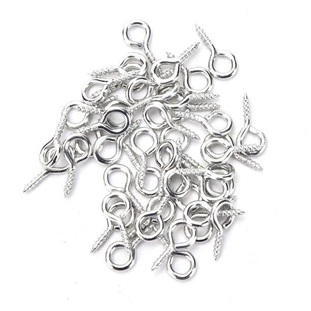 300 Pzs Mini Clavijas De Ojos De Tornillo Para Hacer Joyas , Perlas , Ganchos Para Ojales Colgante