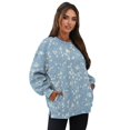 thumbnail image 7 of HELLHERO Flower Print Oversized Pullover Tops for Women Long Sleeve Crewneck Sweatshirt Comfy Fall Winter Outfits Clothes Size S, 7 of 7