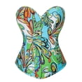 thumbnail image 4 of Womens Floral Denim Overbust Corset Bustier Top, 4 of 4