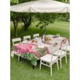 thumbnail image 4 of Outdoor Tablecloth with Umbrella Hole for Patio/Picnic/Party/Camping, Summer Flamingo Waterproof Table Cloth Rectangle Table Cover Washable, Tropical Plants Botanical Floral Rustic (60"x 84"), 4 of 8