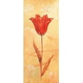 thumbnail image 2 of Jasper 10x18 White Modern Wood Framed Museum Art Print Titled - Single red II, 2 of 4