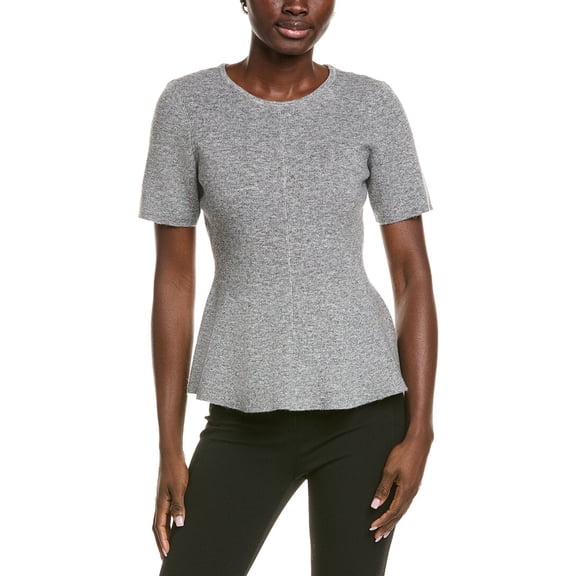 Endless Rose womens Peplum Wool-Blend Sweater, l, Grey