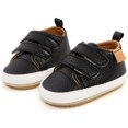 thumbnail image 5 of Baby Boys Girl Lace Up Leather Sneakers Soft Rubber Sole Infant Moccasins Newborn Oxford Loafers Rubber Sole Anti-Slip Toddler Wedding Uniform Dress Shoes 0-18 Months, 5 of 7