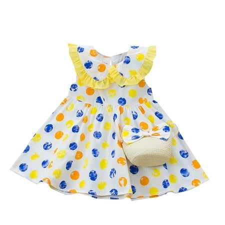 

Qufokar Black Cardigan for Girls Party Dresses for Infants Polka Kids Bag Outfits Print Baby Girls Dress Dot Toddler Casual Princess Set Girls Dress&Skirt
