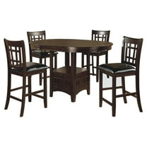 Lavon 5-piece Counter Height Dining Room Set Espresso and Black