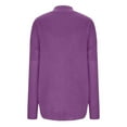 thumbnail image 4 of safuny Fall Sweater for Girlfriend Fashion Women Choker Neck Casual Long Sleeve Autumn Sweater Blouse Pullver Tops Purple L, 4 of 5