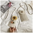 thumbnail image 3 of Granjero Gordo Bolso de mano tejido y bolsas de cosméticos, bolso de mano tejido elegante de playa de verano, bolso de hombro de 4,72 x 0,78 x 7,87 pulgadas (beige), 3 of 5