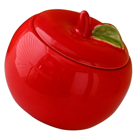 CIMAXIC storage jars for kitchen Red Ceramic Container with Lid for DIY 1Pack